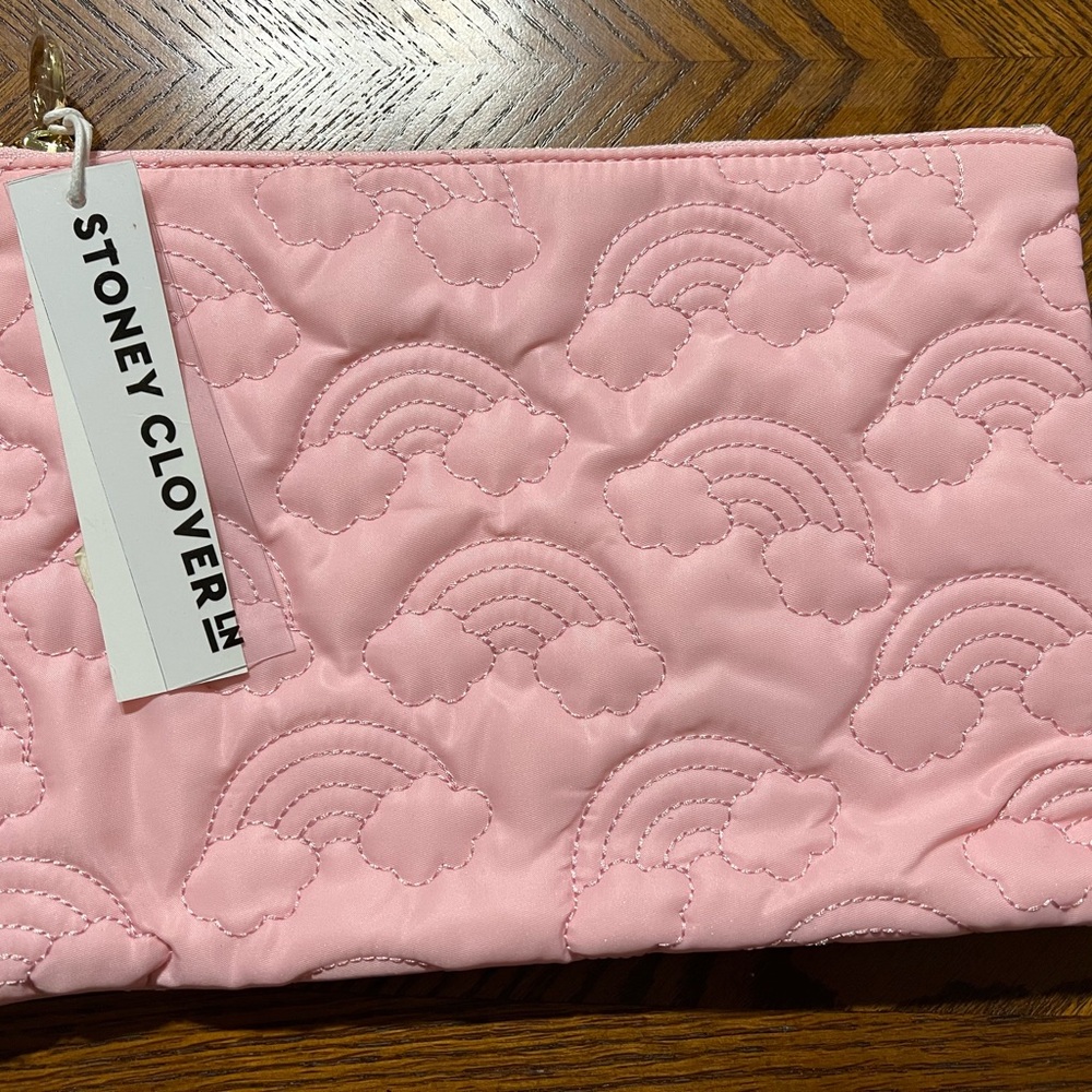 Stoney Clover Lane Quilted Over the Rainbow Flat Pouch BNWT
